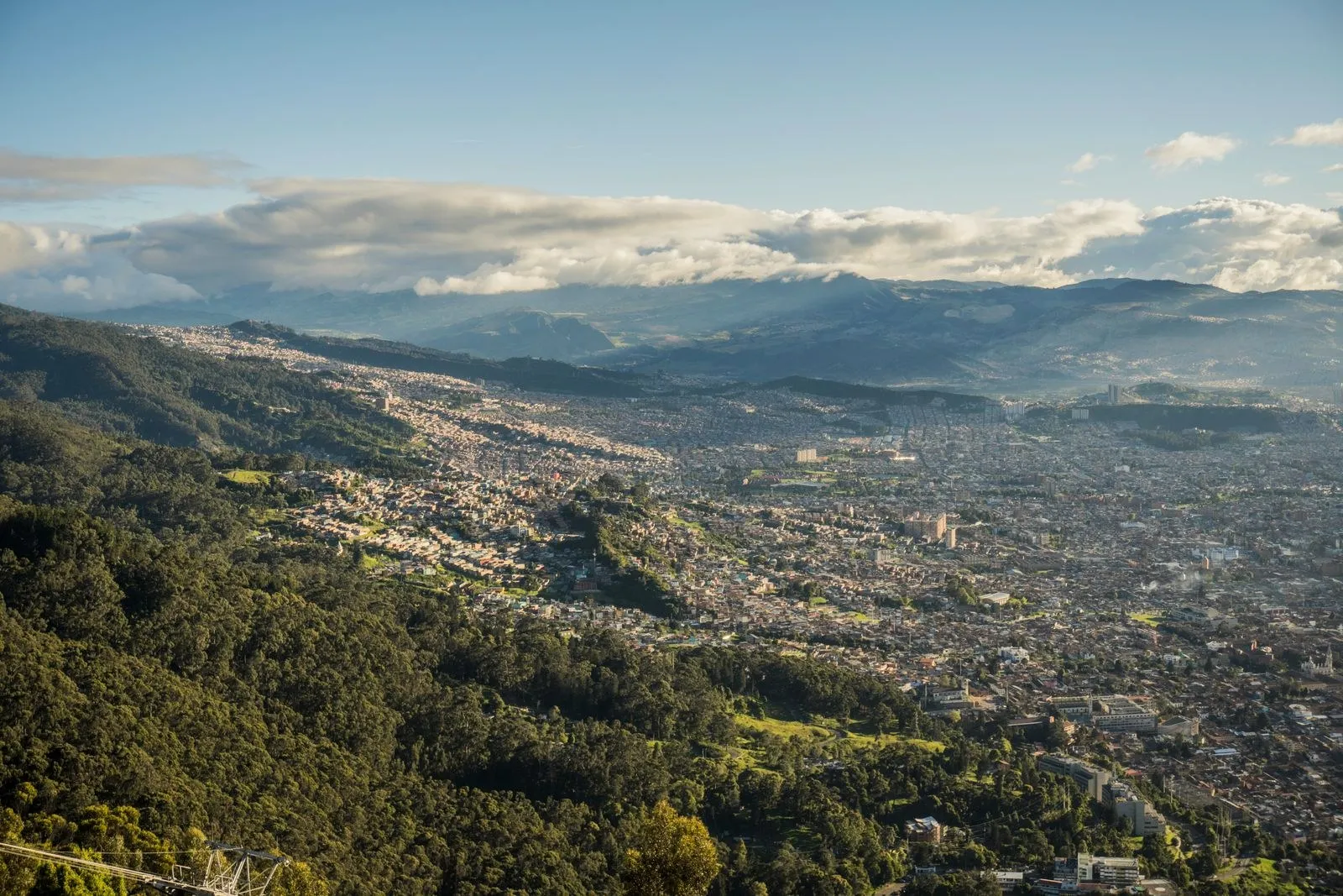 Bogotá seen from the surrounding hills.